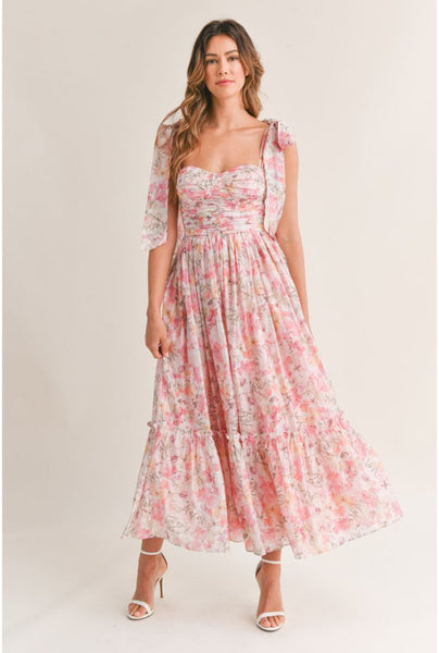 Pre-Order Only! (May '24) - Abigail Blue Florals Midi Dress – Pippa & Pearl