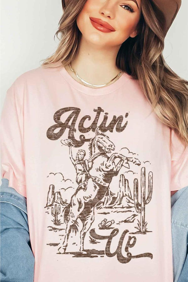 Actin' Up Graphic Rodeo Tee