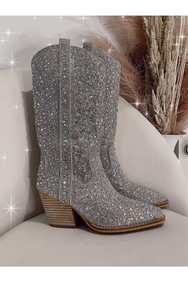 Blinged fashion out boots