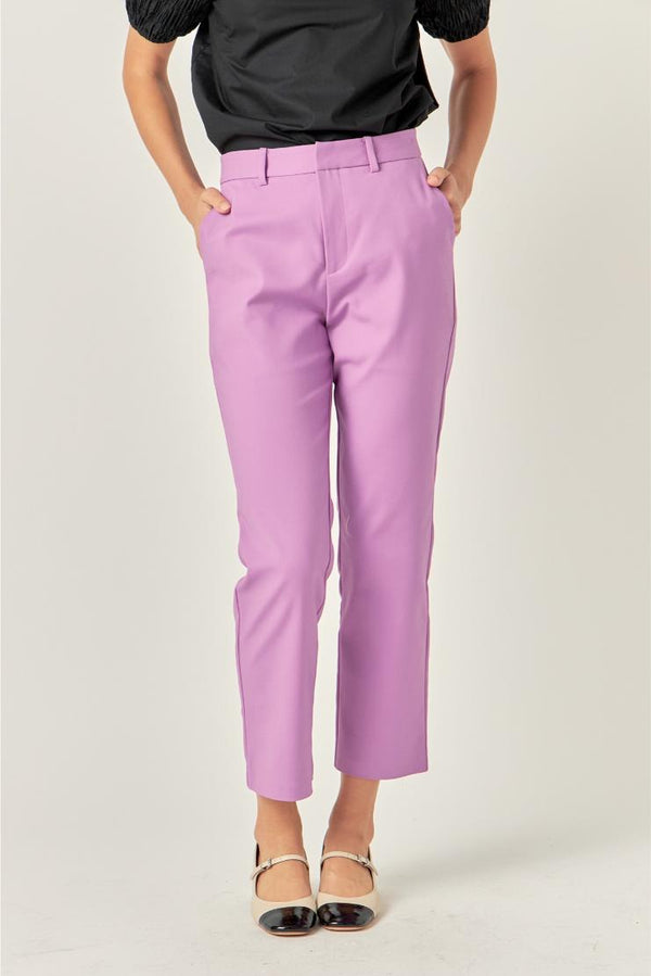 Lylah Slim Cigarette Trouser - Lilac