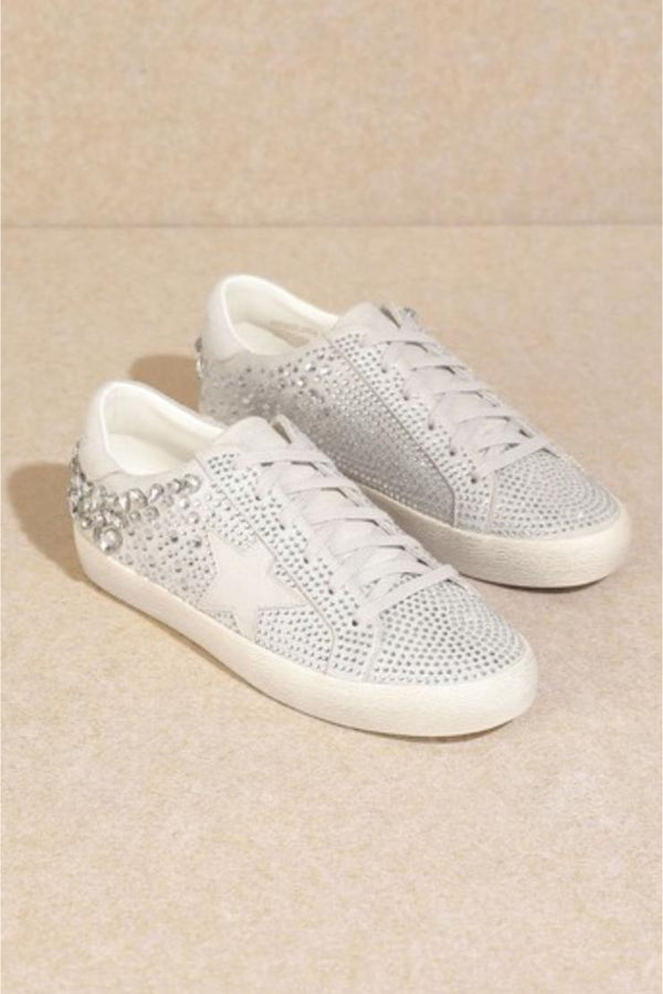 PRE-ORDER ONLY! (ETA Sept '24) Phoebe Blinged Out Rhinestone Embellished Star Sneakers