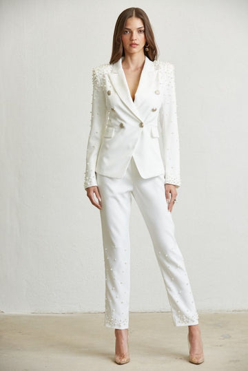 Antonella Pearls Blazer and Trousers (Sold Separately)