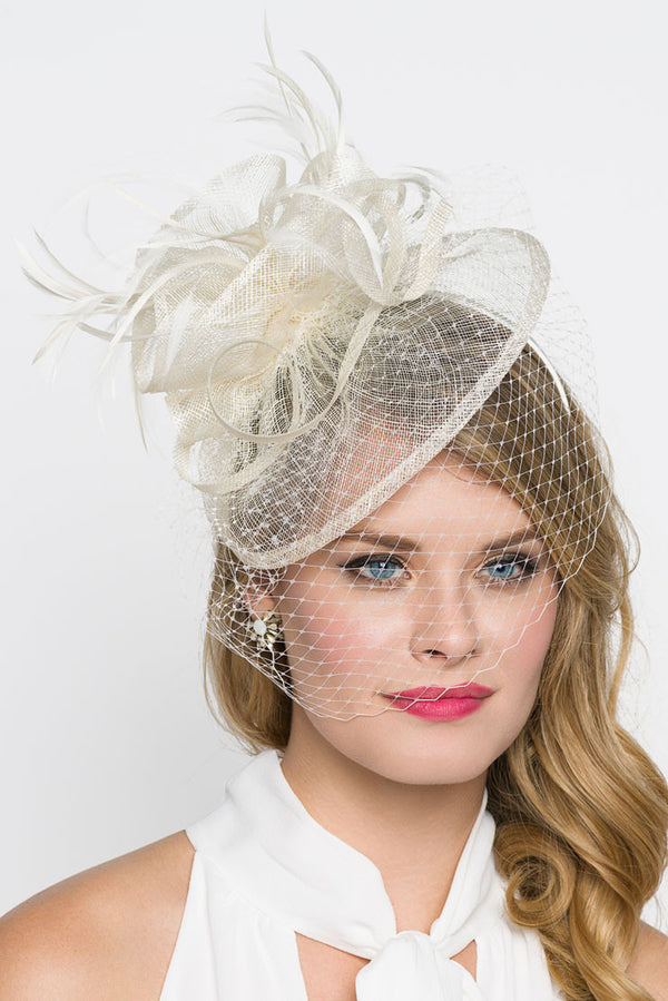 Noor Fascinator - Ivory