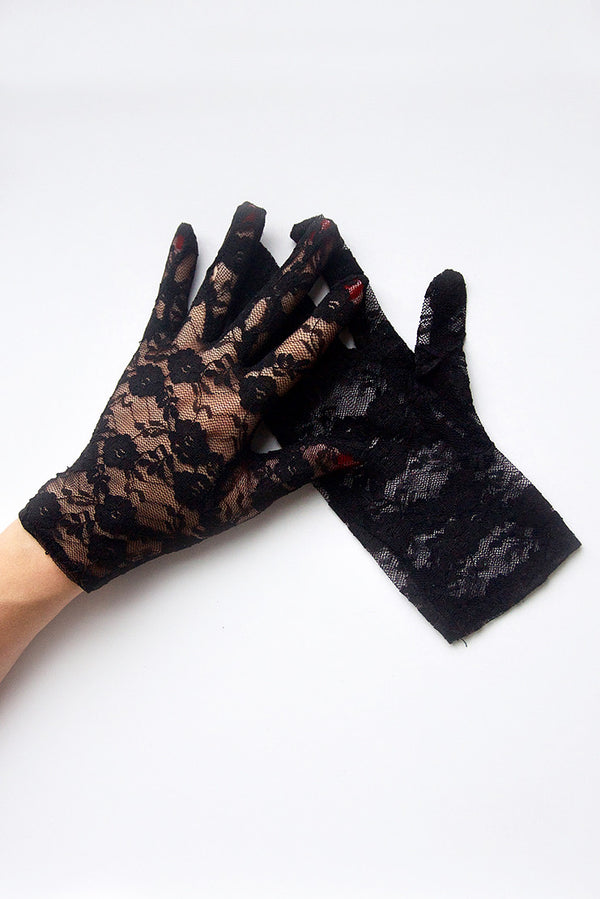 Gracie Lace Gloves - Black