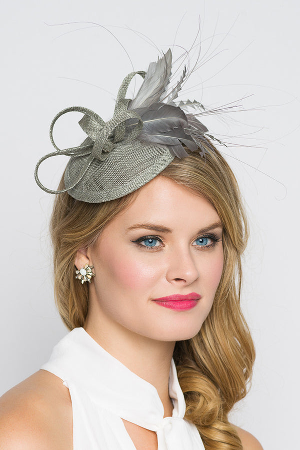 Gray Fascinator