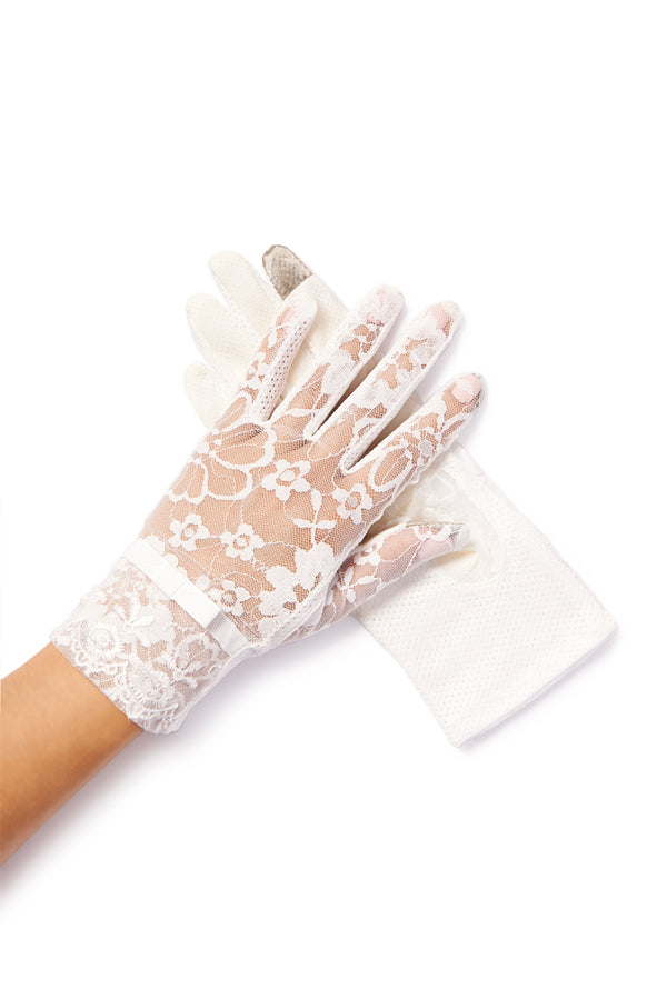 Amelie Lace Gloves - Snow White