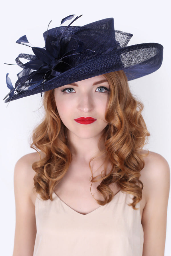 Navy Blue Derby Sun Hat