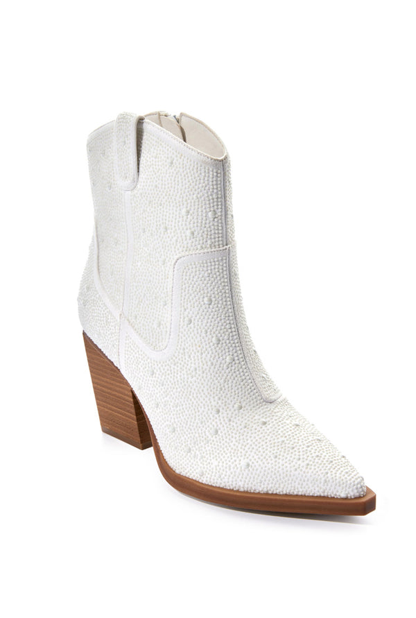 Dolly Cowgirl Boots - Pearl White